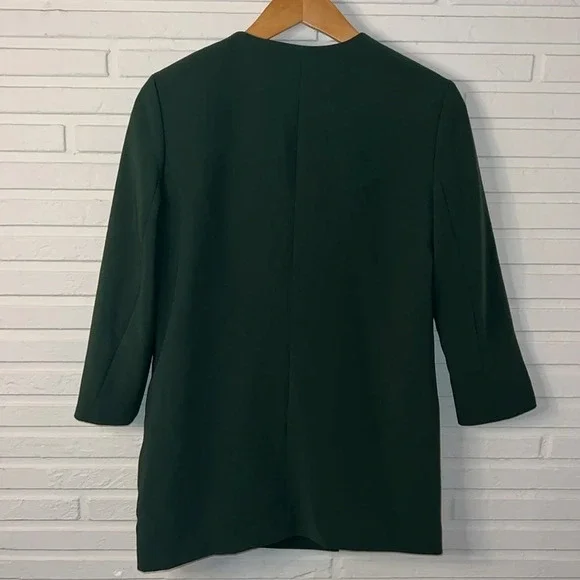 Vero Moda Dark Green 3/4 Sleeve Long Blazer, Women’s Size Medium - Picture 5 of 8